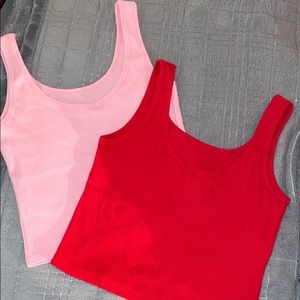 2 crop top tank tops